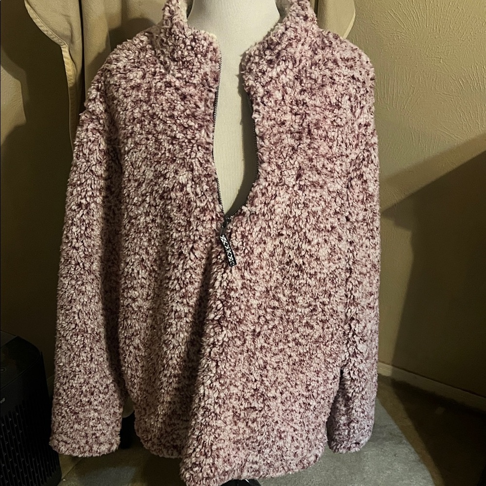 Time and Tru Mauve Sherpa Sweater